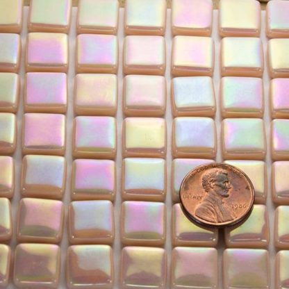 glass tile mosaic salmon tint 1 IRID12b011