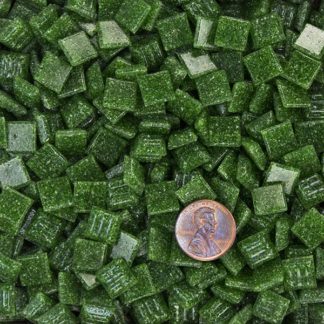 Deep Green 3/8" (10mm) Vitreous Glass Mosaic Tile Morjo