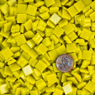 Grainy Yellow 3/8" (10mm) Vitreous Glass Mosaic Tile Morjo