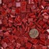 Grainy Red 3/8" (10mm) Vitreous Glass Mosaic Tile Morjo