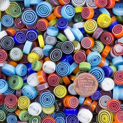 Bullseye Millefiori by Mud Turtle Mosaic™ is much more affordable than traditional Italian millefiori.