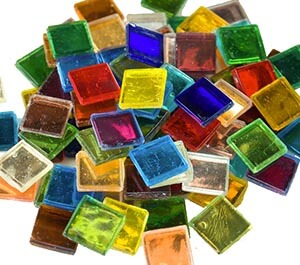 Colored Glass Mirror tile is a colorful, architectural quality material with a fused metallic backing.