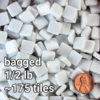 White-MMT12B001 Morjo Recycled Glass Mosaic Tile 12mm BAGGED