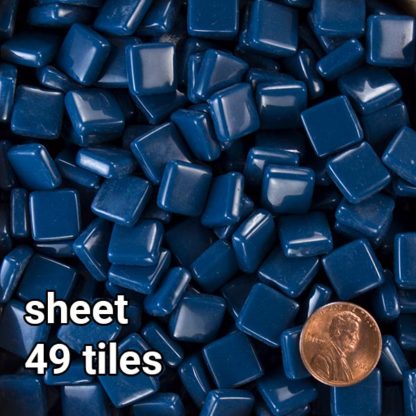 Cyan-Blue-Deep-MMT12B082 Morjo Recycled Glass Mosaic Tile 12mm SHEET