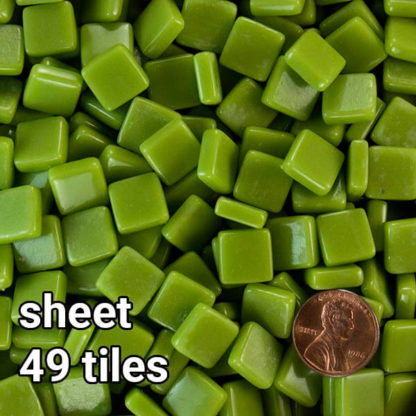 Spring-Pea-Green-MMT12B092 Morjo Recycled Glass Mosaic Tile 12mm SHEET