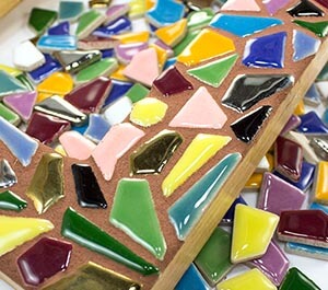 Irregular Ceramic Shapes in assorted colors.