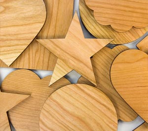 NEW 5/16 inch Coaster Bases made from cherry hardwood right here in the USA. Available in Hearts, Stars, Doily as well as Square and Circular.