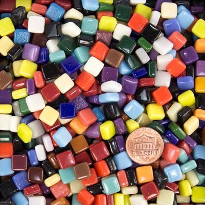 multicolor-assortment-8mm recycled glass mosaic tile Morjo brand