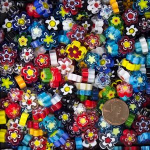 Flower Shaped Millefiori Art Glass for Arts and Crafts!