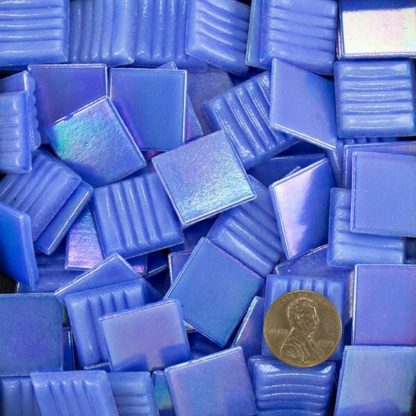 Ultramarine Blue Iridescent Glass Mosaic Tile 20mm Morjo