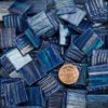 Deep Blue Metallic Glass Tile 20mm Morjo