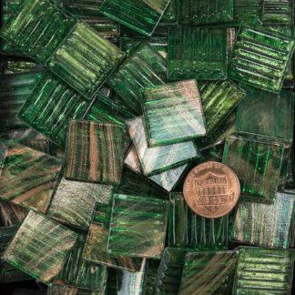 Emerald Green Metallic Glass Tile 20mm Morjo