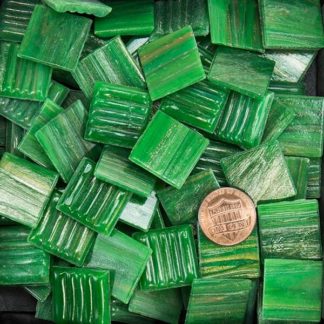 Green Metallic Glass Tile 20mm Morjo