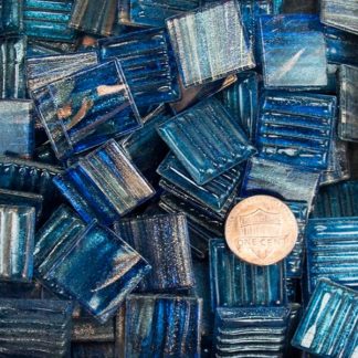 Royal Blue Metallic Glass Tile 20mm Morjo