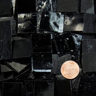 Black Stained Glass Mosaic Tile 20mm Morjo