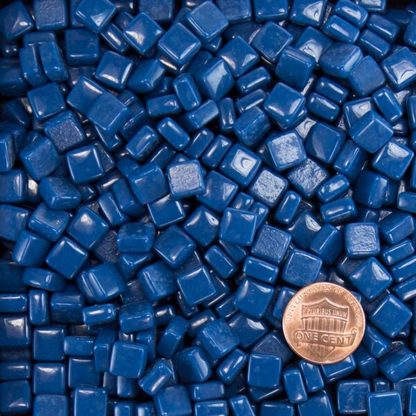 Cyan Blue Deep 8mm Glass Mosaic Tile