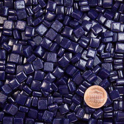 Midnight Blue 8mm Glass Mosaic Tile