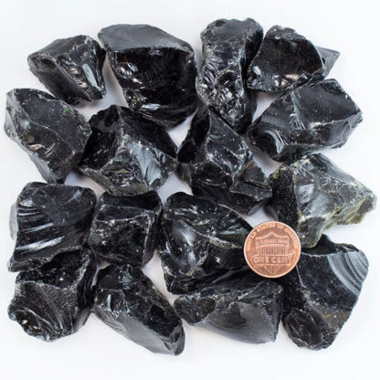 Black Obsidian Rough unpolished minerals
