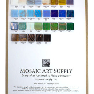 Morjo Metallic Glass Mosaic Tile Sample Board