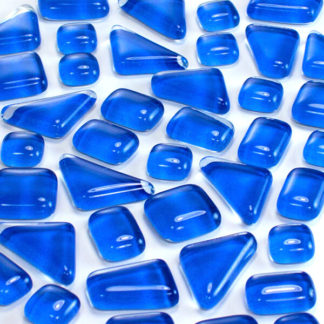 soft glass shapes blue