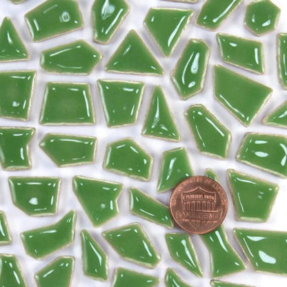 Calyx Green Tint-2 Irregular Glazed Ceramic Mosaic Tile