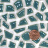 Cincindela Teal Irregular Glazed Ceramic Mosaic Tile