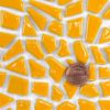 Liptauer Yellow-Orange Irregular Glazed Ceramic Mosaic Tile