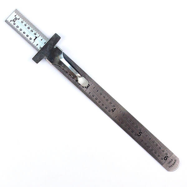 ENKAY 760-c 6 inch x 1/2 inch Steel Rule W/Pocket Clip, Carded