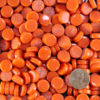Fiery-Orange penny round 12mm