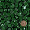 Penny Round Glass Tile Leaf-Green-Deep-Y118-12mm