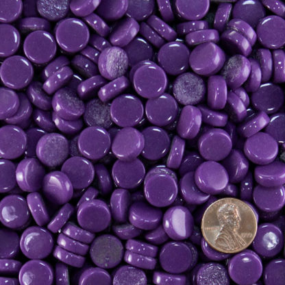 Penny Round Glass Tile Purple-Y62-12mm