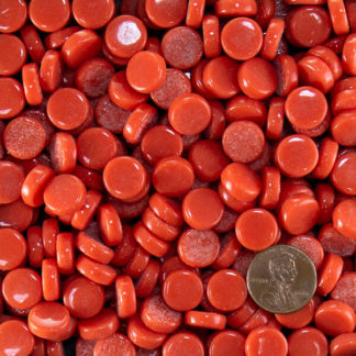 Red-Orange penny round 12mm