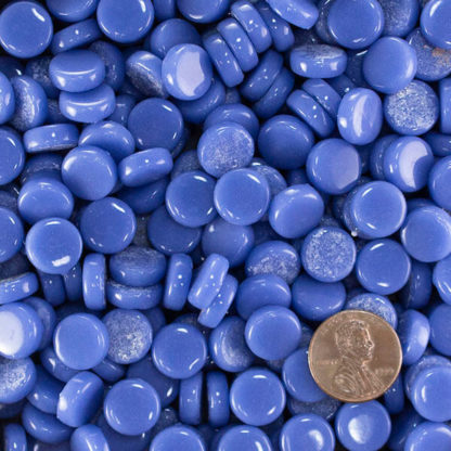 Ultramarine-Blue penny round 12mm