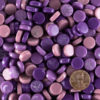 Purple-Pink Penny Round Glass Tile 12mm Assortment
