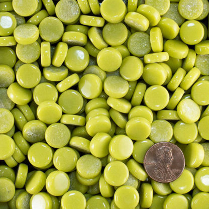 Chartreuse penny round 12mm
