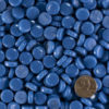 Penny Round Glass Tile Cyan-Blue-Tint1-Y81-12mm