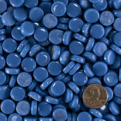Penny Round Glass Tile Cyan-Blue-Tint1-Y81-12mm