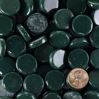 Penny Round Glass Tile Forest-Green-Y96-20mm