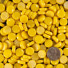 Indian Yellow Deep penny round 12mm