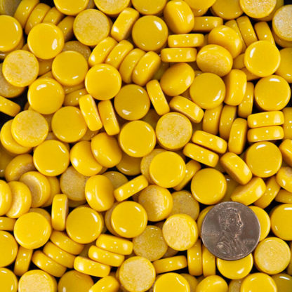 Indian Yellow Deep penny round 12mm