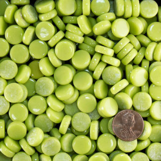 Light Spring Green penny round 12mm