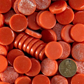 Red-Orange penny round 20mm