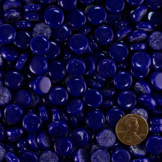 Penny Round Glass Tile Ultramarine-Blue-Dark-Y75-12mm