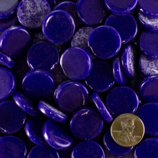 Penny Round Glass Tile Ultramarine-Blue-Dark-Y75-20mm