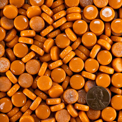 Yellow-Orange penny round 12mm