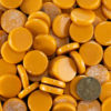 Yellow-Orange penny round 20mm