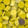 Yellow penny round 20mm