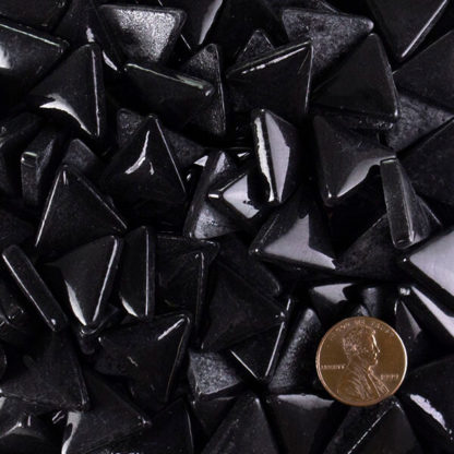 Black Triangle Glass Tile 20mm