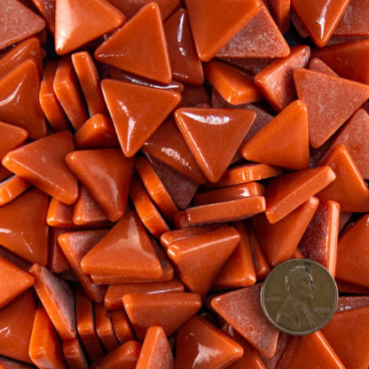 Triangle Glass Tile Fiery-Orange-Y47-20mm