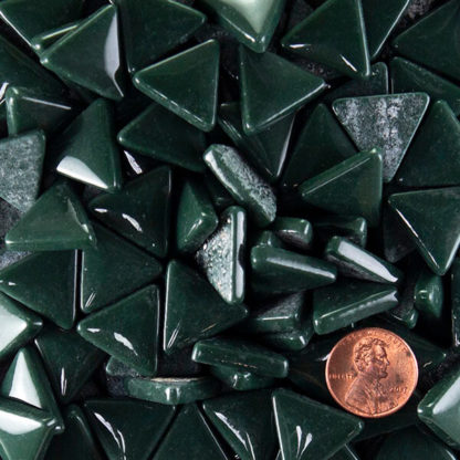 Triangle Glass Tile Forest-Green-Y96-20mm